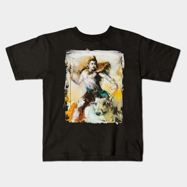 SHIVA Kids T-Shirt by jayakbariart